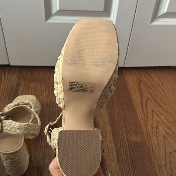 JustFab Rosalie Heeled Espadrille Sandal size 9.5 new without box - Picture 5 of 5